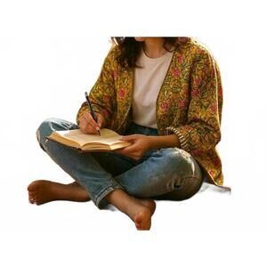 NEW FARYLINA zoie reversible quilted jacket in mustard